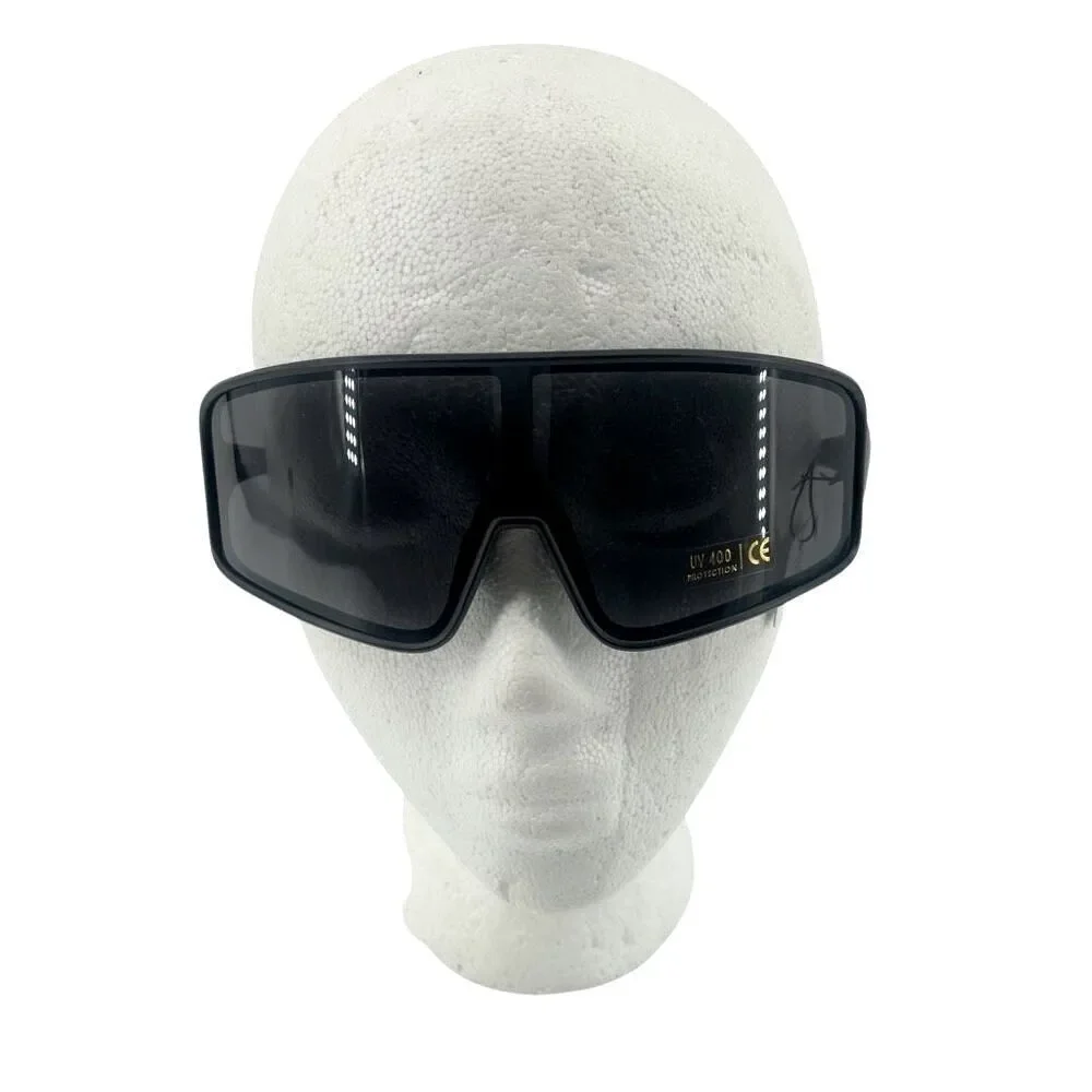 Sport Eyewear Black Oversized Goggle Sunglasses UV400 Unisex NWT